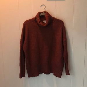 Red with white flecks turtleneck sweater William Rast